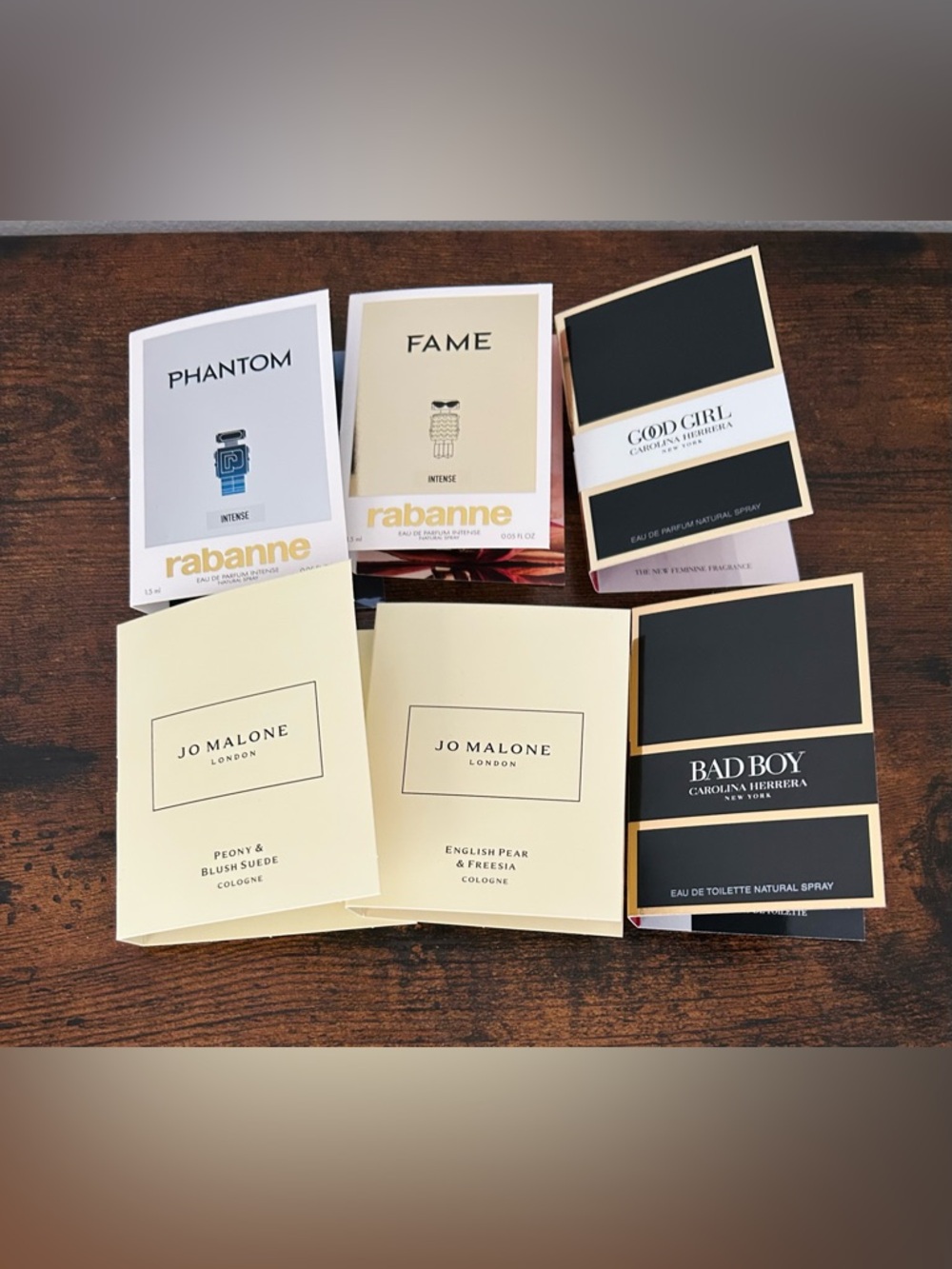 6pc assorted Parfum samples bundle